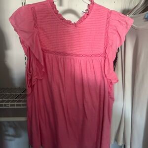 Studio Pink Ruffled Blouse